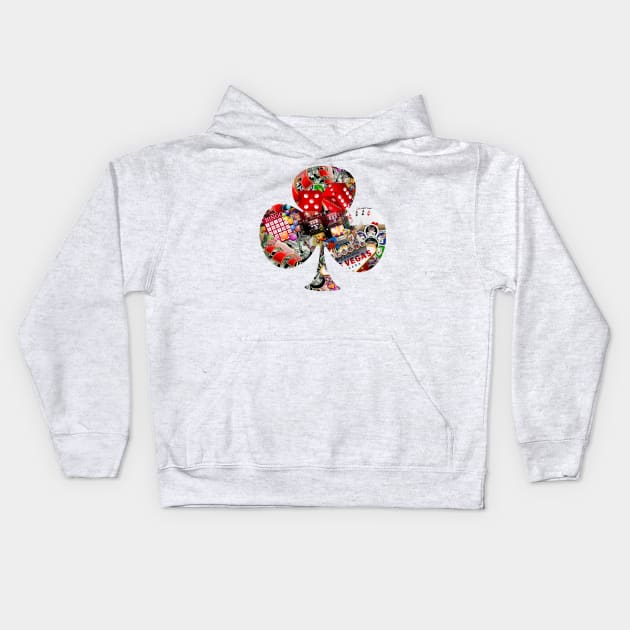 Club Playing Card Shape Kids Hoodie by Gravityx9